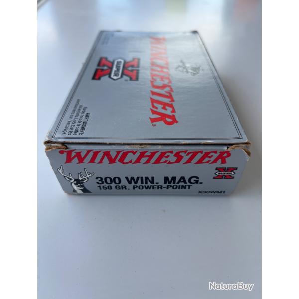 Bo�te 20 Balles winchester 300wn - 150gr - power point