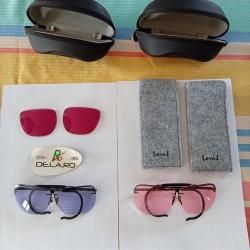 2 montures demetz et 6 verres delaroo