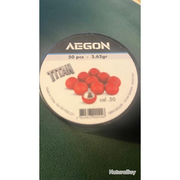Billes aegon titan acier cal50