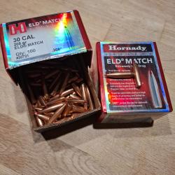 195 ogives ELD MATCH Hornady 208 grains calibre 308