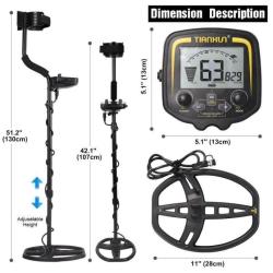 D&eacute;tecteur de M&eacute;taux Bobine D&eacute;tection 28cm *Ench&egrave;re* Prof Sup 1M Hte Sensibilit&eacute; Point Pr&eacute;cis Etanche