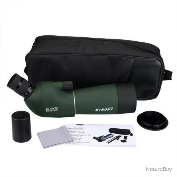 Longue Vue SV28 25-75x70 TLD +Tr�pied Zoom *Ench�re* Prisme BK4 Optique Etanche Chasse Outdoor