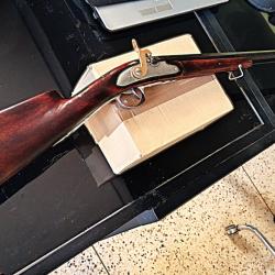 Magnifique- Fusil a Percussion-Artisanale/ Li&eacute;gois-ou St.Etienne- Style"KENTUCKY-RIFLE"- T.B.E. !