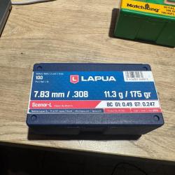 Lot d'ogives pour test de canon Lapua, Sierra