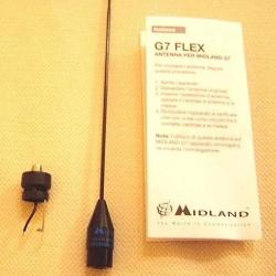 Antenne G7 FLEX pour talkie walkies radios mod&egrave;les Midland G7, G8, G9, G14, G11, G15