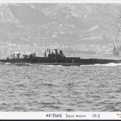 Carte postale sous-marin Art&eacute;mis 1915.-N&deg;8222