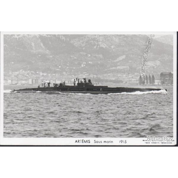 Carte postale sous-marin Art�mis 1915.-N�8222
