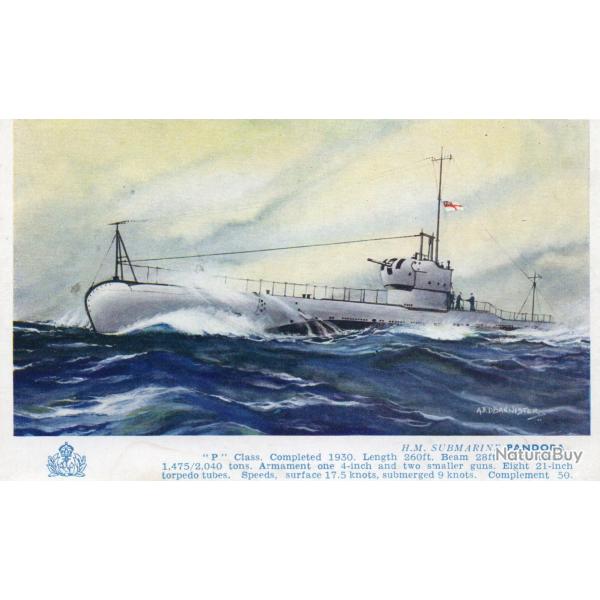 Carte postale sous-marin HMS Pandora -N�8225