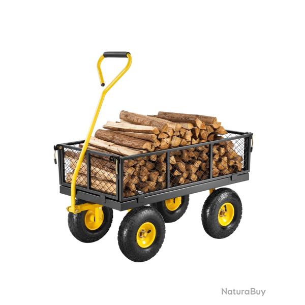 Chariot de Jardin Transport, Charge 226g,Tractable Ext�rieur en M�tal 2en1 avec Pneus 254 mm