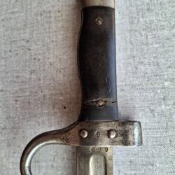 Sabre-ba&iuml;onnette Mle 1892 du Mousqueton Berthier douille courte (1er type) marine