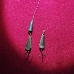 RARE 2 ANCIENNES CUILLERS DE P&Ecirc;CHE BERRY No MEPPS
