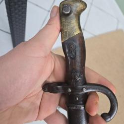Baionette gras guerre mondiale ao&ucirc;t 1876 mod&egrave;le pr&eacute;coce
