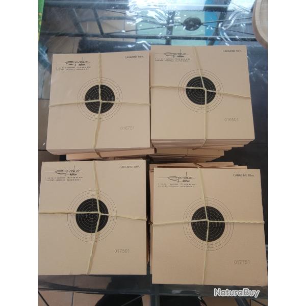Lot de cible carabine 10m