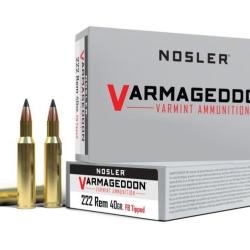 MUNITIONS NOSLER VARMAGEDDON FBT CAL.222REM 40GR 2.6G PAR 20