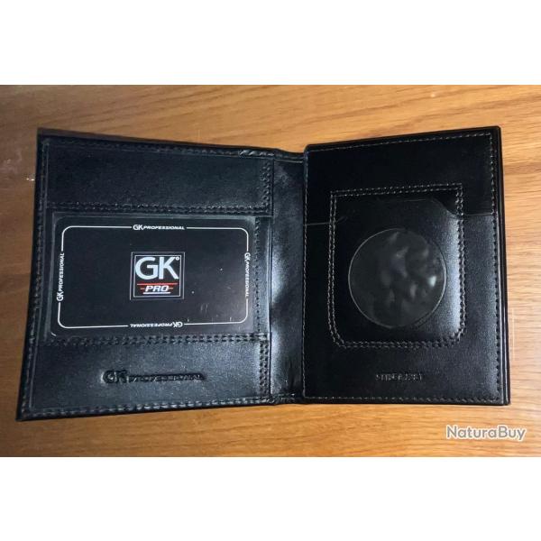 #4281 Porte carte horizontal 3 volets GK cuir noir