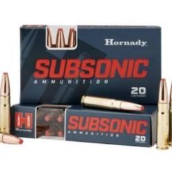 Munitions HORNADY cal.300 blackout subsonic sub-x 190gr par 20