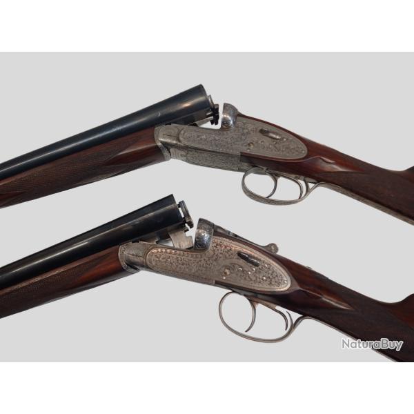 Paire de fusil � platine ARRIZABALAGA cal 12/70