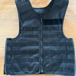 Gilet porte plaque noire taille unique