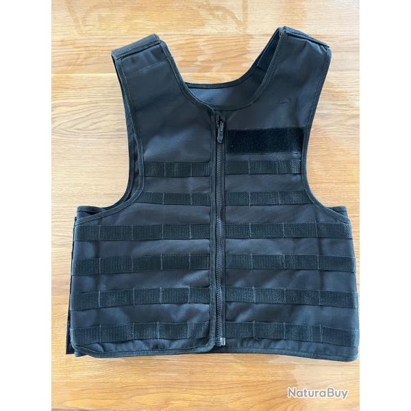 Gilet porte plaque noire taille unique
