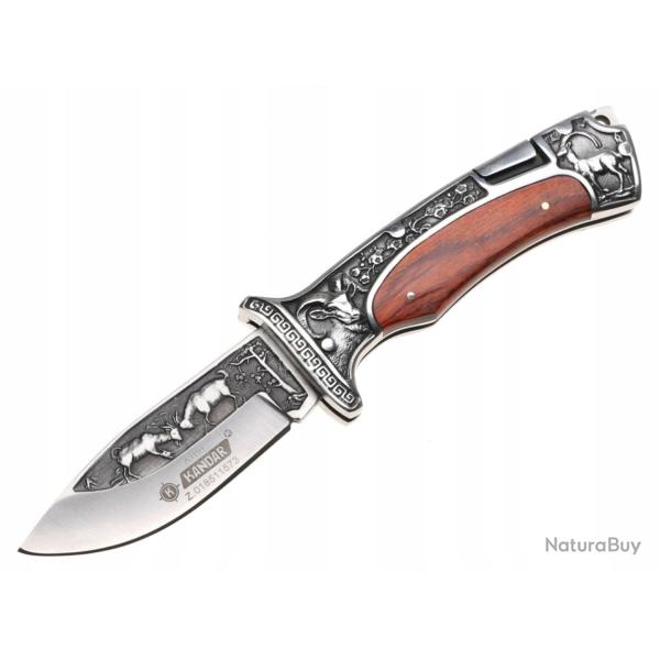 Couteau de poche de chasse en acier inoxydable grav�