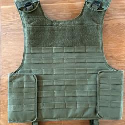 Gilet porte plaque noire taille L/XL couleur verte
