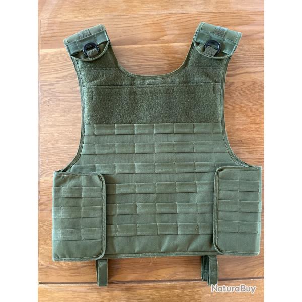 Gilet porte plaque noire taille L/XL couleur verte