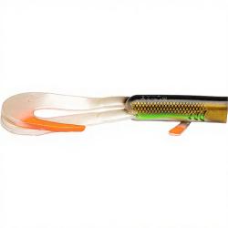 Leurre souple LMAB Drunk dancer 12cm Chrome chart head