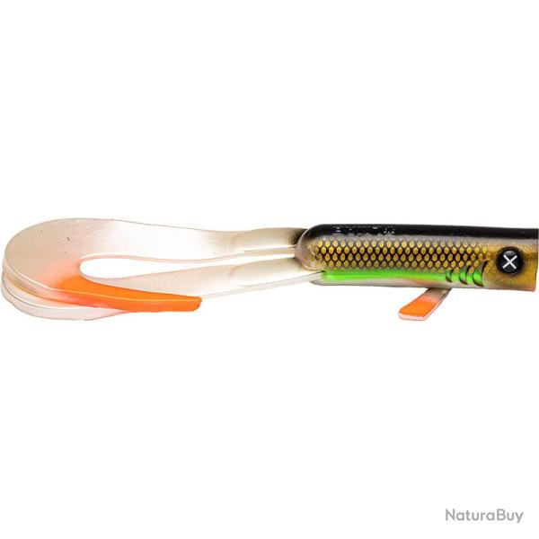Leurre souple LMAB Drunk dancer 12cm Chrome chart head
