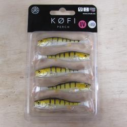 Leurre souple KOFI Perch, 7 cm, blister de 5, colori real perch