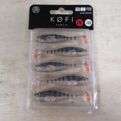 Leurre souple KOFI Perch, 7 cm, blister de 5, colori ghost perch