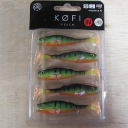 Leurre souple KOFI Perch, 7 cm, blister de 5, colori firetiger