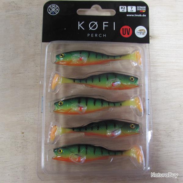 Leurre souple KOFI Perch, 7 cm, blister de 5, colori firetiger