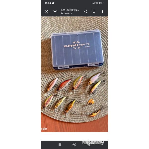 Lot de leurre truite Illex et Megabass sp�cialement con�ue pour la p�che de la truite +bo�te Sakura