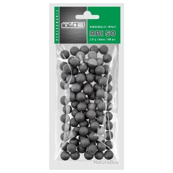 Billes caoutchouc noyau d'acier T4E RBI50 Calibre .50 x100