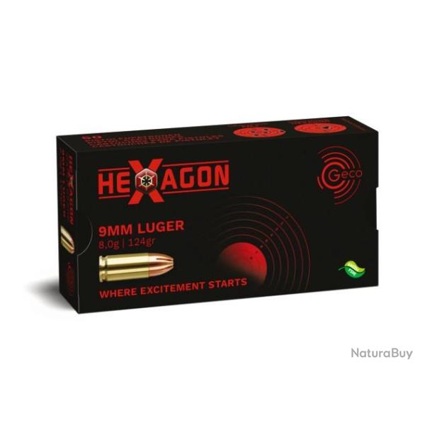 Munitions 9mm Luger Hexagon 124gr x50
