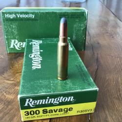 Cartouche REMINGTON Cal 300 Savage 180gr5