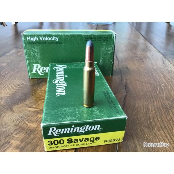Cartouche REMINGTON Cal 300 Savage 180gr
