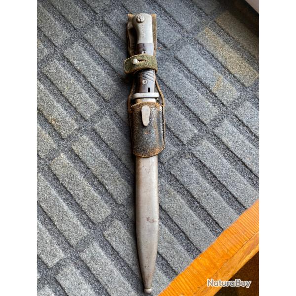 Ba�onnette 98k mono matricule et porte fourreau d'origine