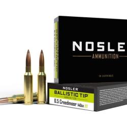 Munitions NOSLER Cal.6.5 creedmoor BALLISTIC TIP 140gr 9.1g PAR 60