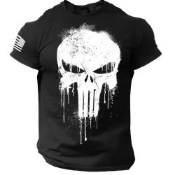 T-Shirt streetwear Am&eacute;ricain Style PUNISHER coloris NOIR