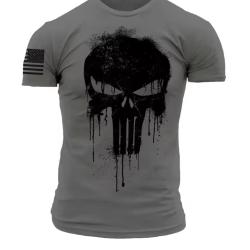 T-Shirt streetwear Am&eacute;ricain Style PUNISHER coloris Gris