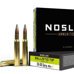 Munitions NOSLER Cal.30-06 E-T-tip lead free 180gr 11.7g par 20