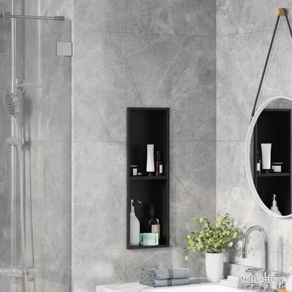 Niche de Douche Noir 60 x 20 x 9,5 cm Acier inoxydable