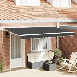 Auvent R&eacute;tractable Anthracite 400 x 200 cm tissu