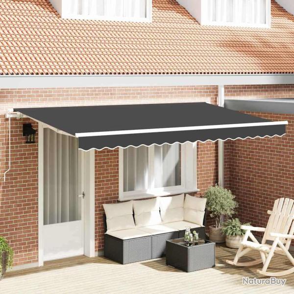 Auvent R�tractable Anthracite 400 x 200 cm tissu