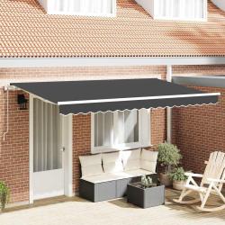 Auvent R&eacute;tractable Anthracite 400 x 200 cm tissu