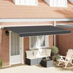 Auvent R&eacute;tractable Anthracite 400 x 200 cm tissu
