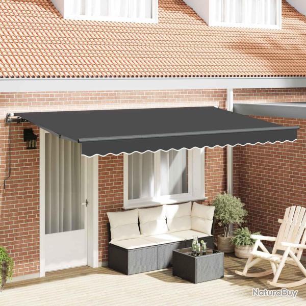 Auvent R�tractable Anthracite 400 x 200 cm tissu