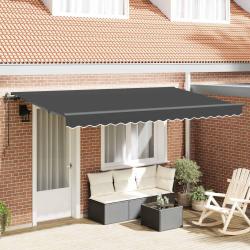 Auvent R&eacute;tractable Anthracite 400 x 200 cm tissu