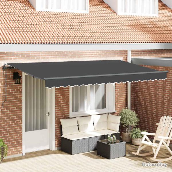 Auvent R�tractable Anthracite 400 x 200 cm tissu